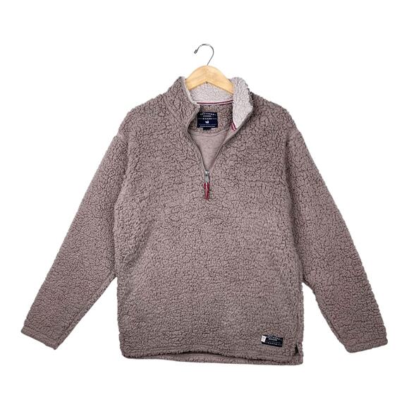 Southern Marsh Appalachian Pile Sherpa Pullover in tan brown men's size small - Picture 1 of 6